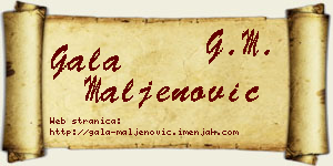 Gala Maljenović vizit kartica